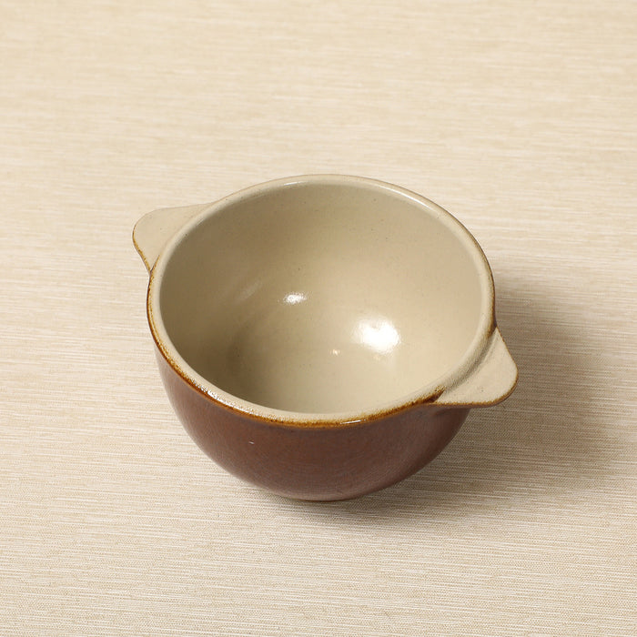 Poterie Renault small handled bowl brown
