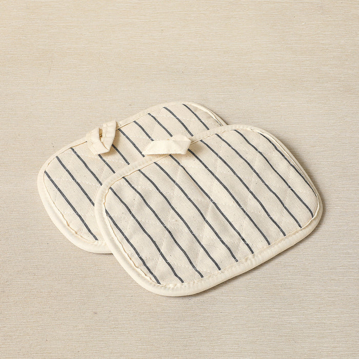 Potholder beige with stripe