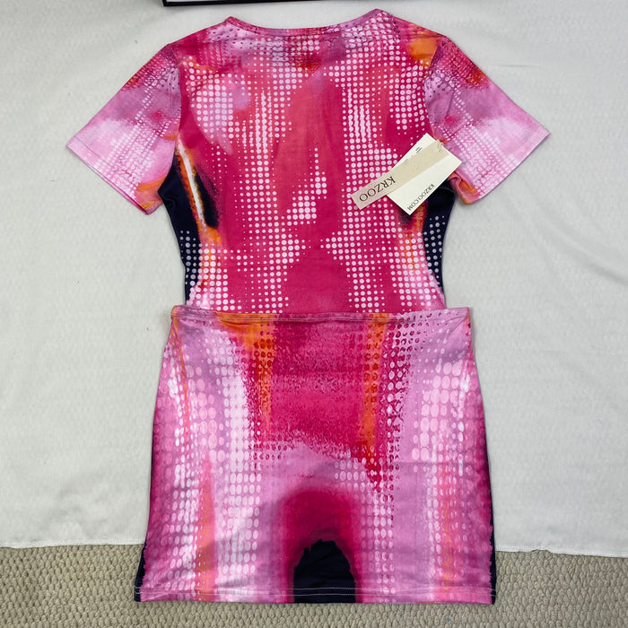 Printed short T-shirt and fitted short skirt set