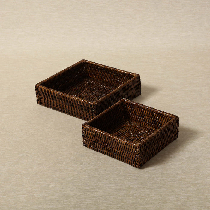 Rattan napkin tray