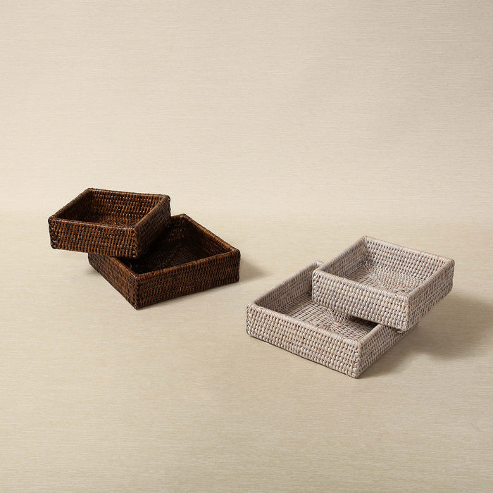 Rattan napkin tray