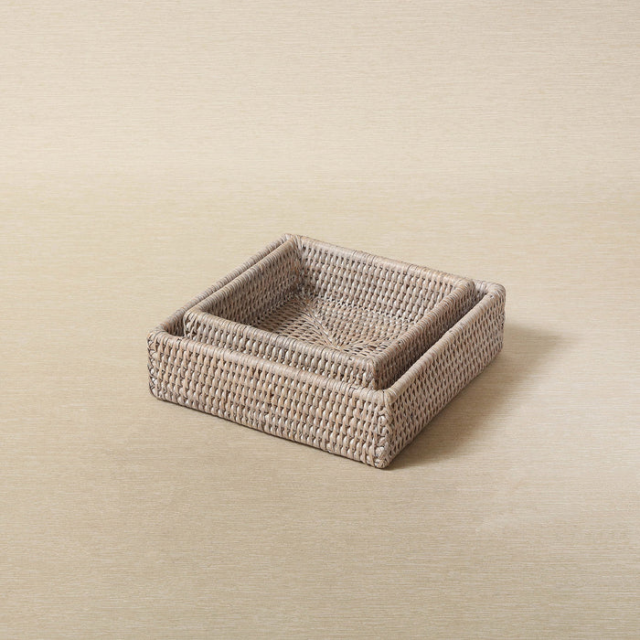 Rattan napkin tray