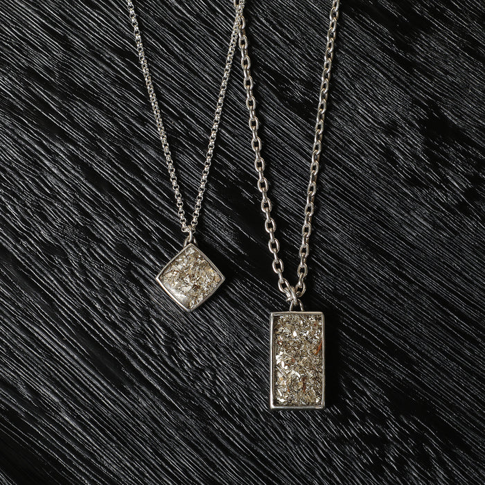 Rectangular Glitter Pendant