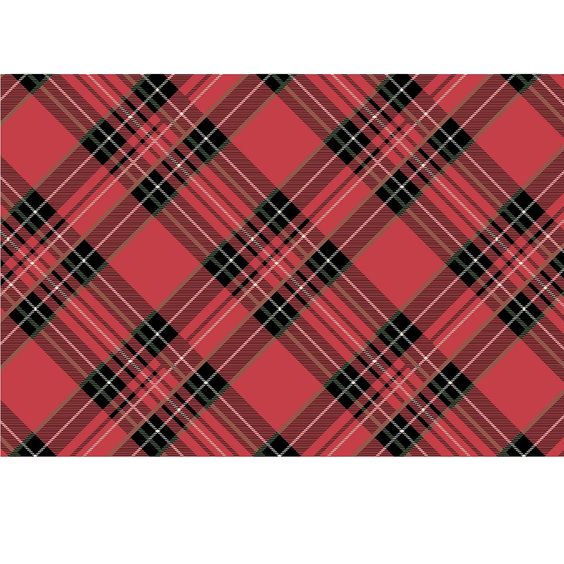 Red Plaid Paper Placemat