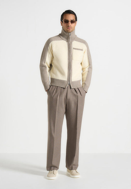 rene-colour-block-zip-through-cardigan-cream-beige