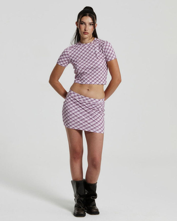 RHOMBUS BABY TEE PINK - COLD CULTURE #woman