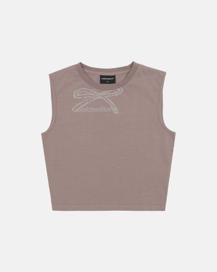 RIBBON TOP ALMOND BROWN - COLD CULTURE