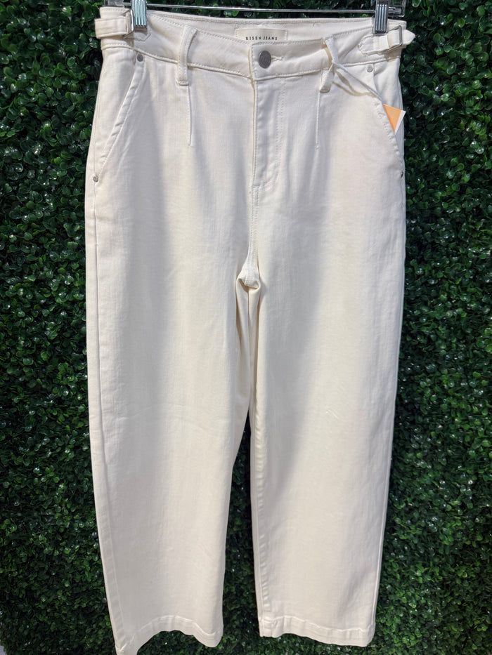Risen Cream Jeans