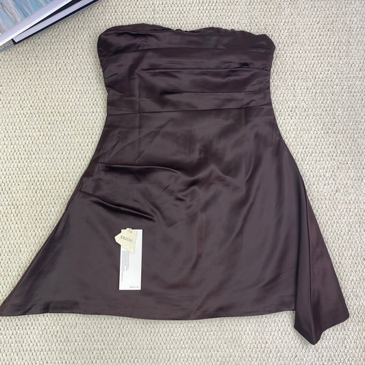 Ruffled waist-hugging off-the-shoulder dress