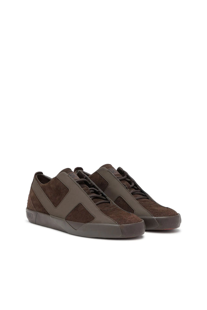 S-Slante-D - Monochrome sneakers in suede