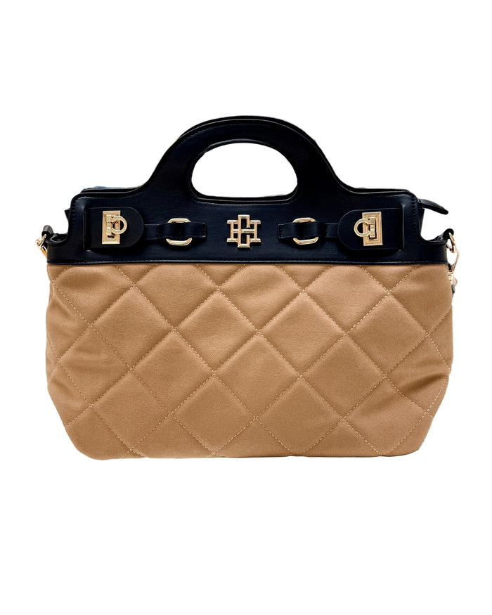Savannah Handbag Latte Black Caroline Hill