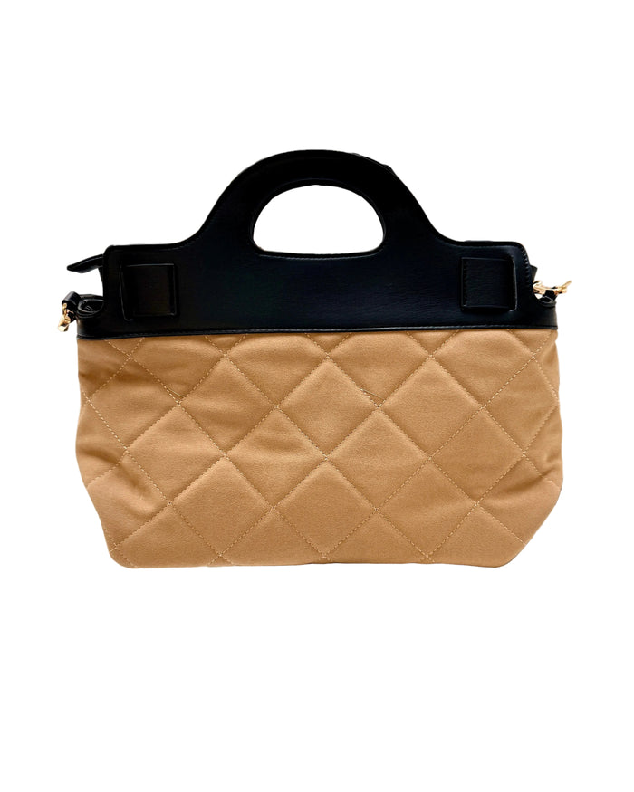 Savannah Handbag Latte Black Caroline Hill