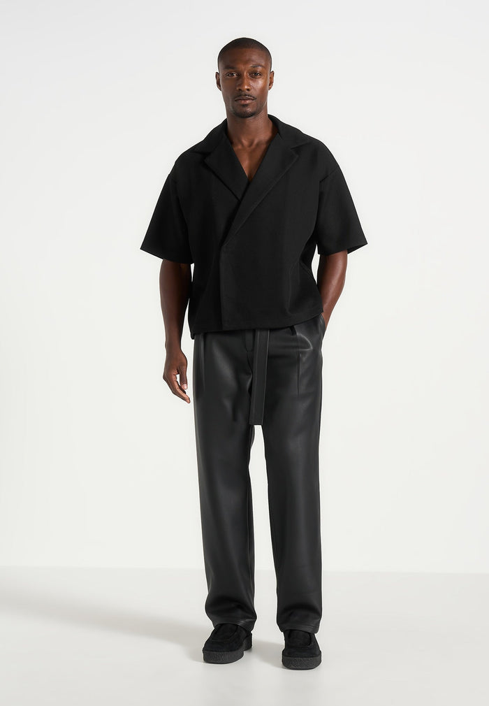 serge-relaxed-fit-leather-pleated-trousers-black