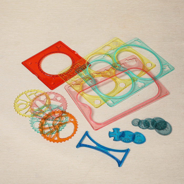 Set of spiral drawing tools