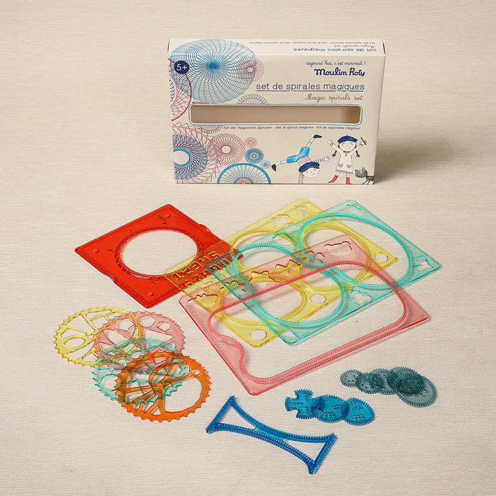 Set of spiral drawing tools