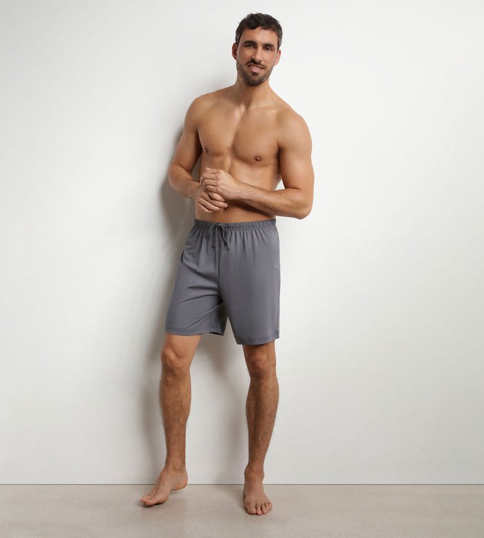 Short de pyjama homme en jersey Gris Foncé Dim Nightwear