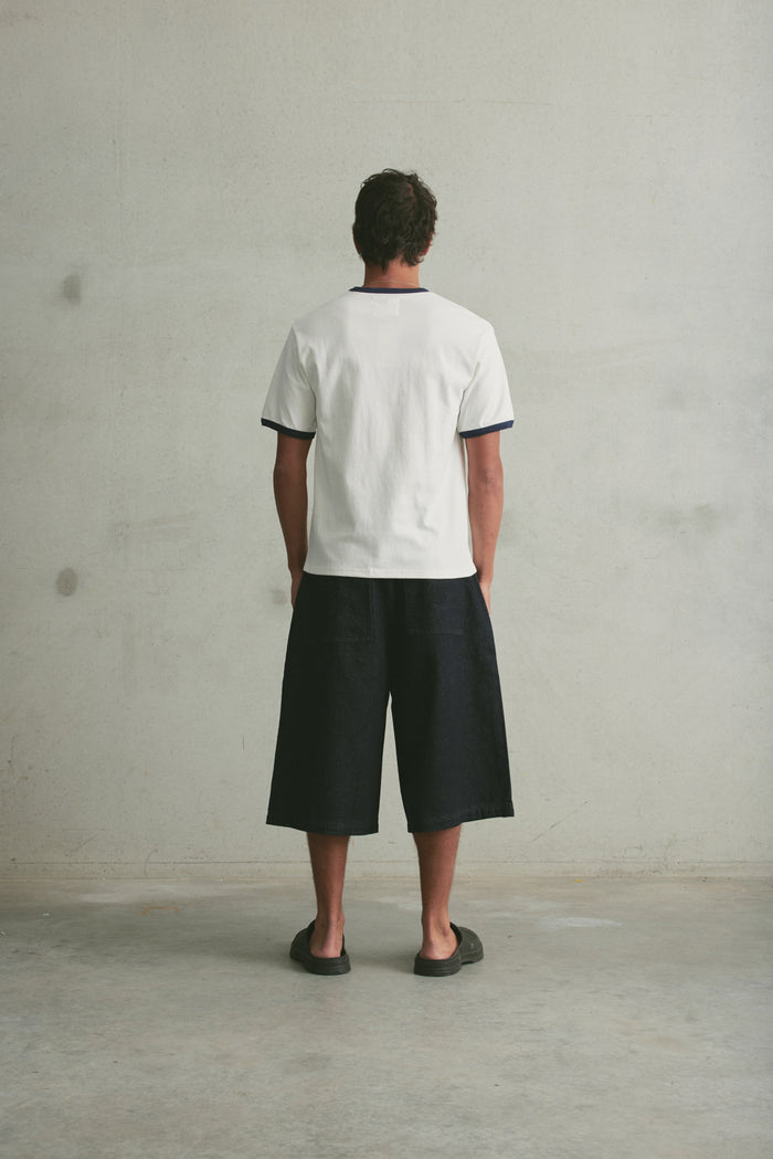 Shrunken Ringer Tee | White