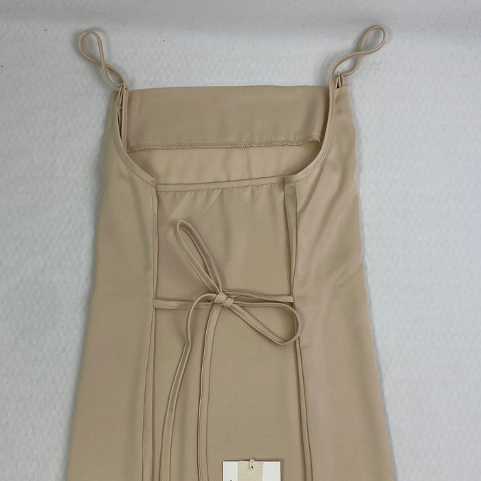 Silk ribbon halter dress