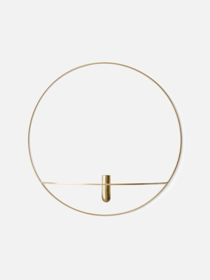 Small Brass Circle with Candleholder