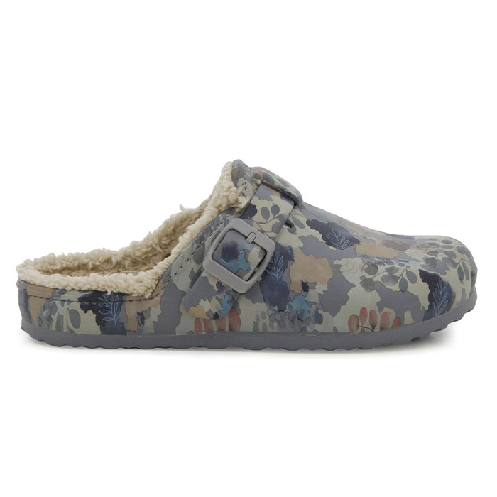 Soft Desi Fur Slip Ons Grey
