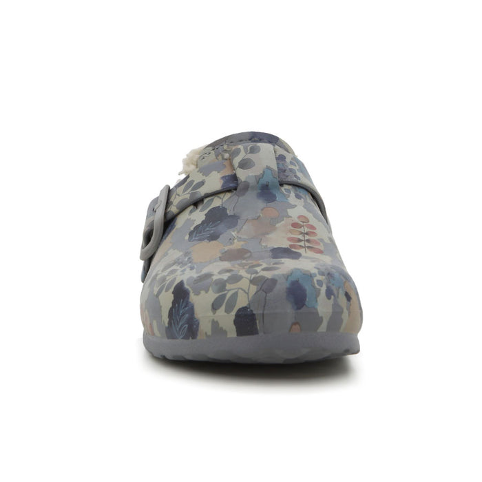 Soft Desi Fur Slip Ons Grey