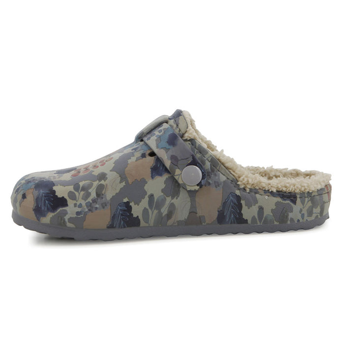 Soft Desi Fur Slip Ons Grey