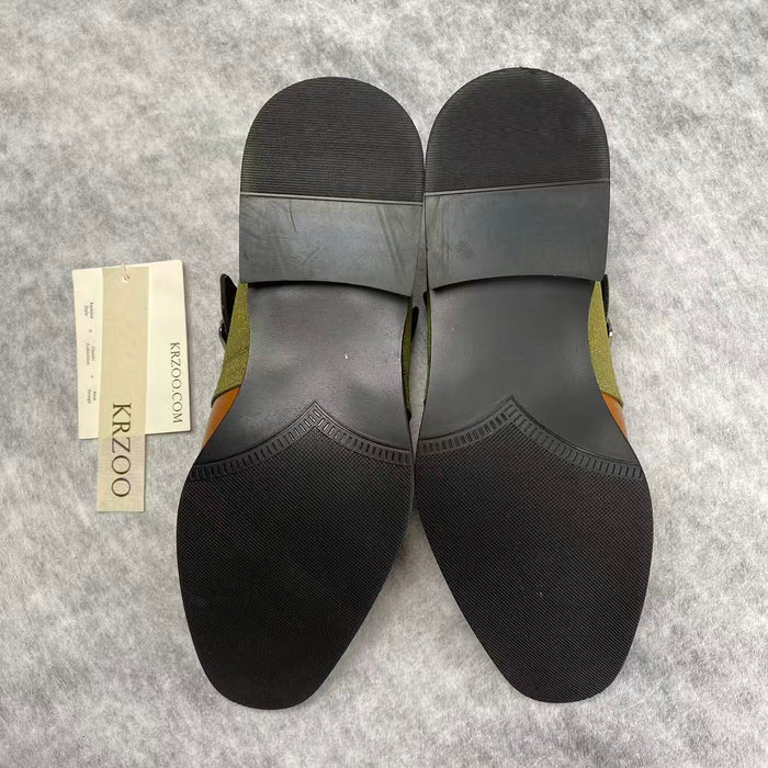 Soft-soled one-piece casual leather shoes
