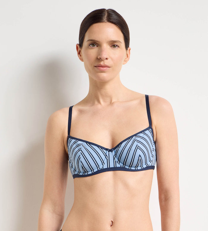 Soutien-gorge corbeille à armatures bleu ciel Dim x Ines de la Fressange