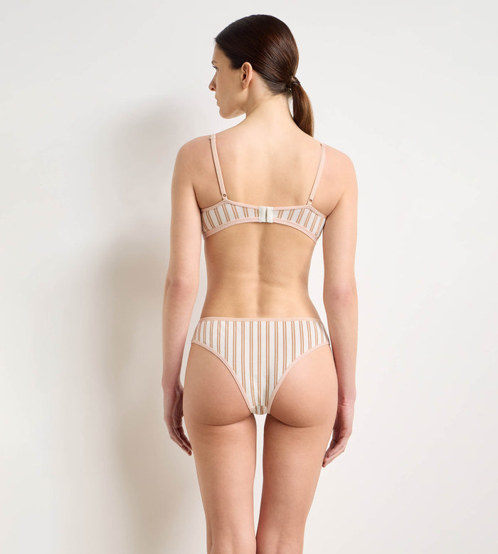 Soutien-gorge corbeille à armatures crème rose Dim x Ines de la Fressange
