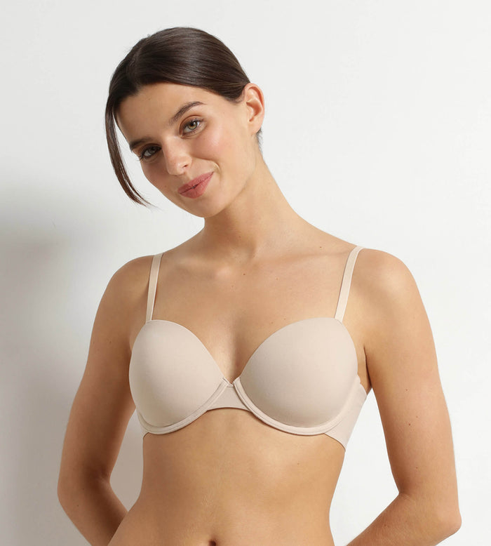 Soutien-gorge paddé à armatures en microfibre Nude Dim Invisible