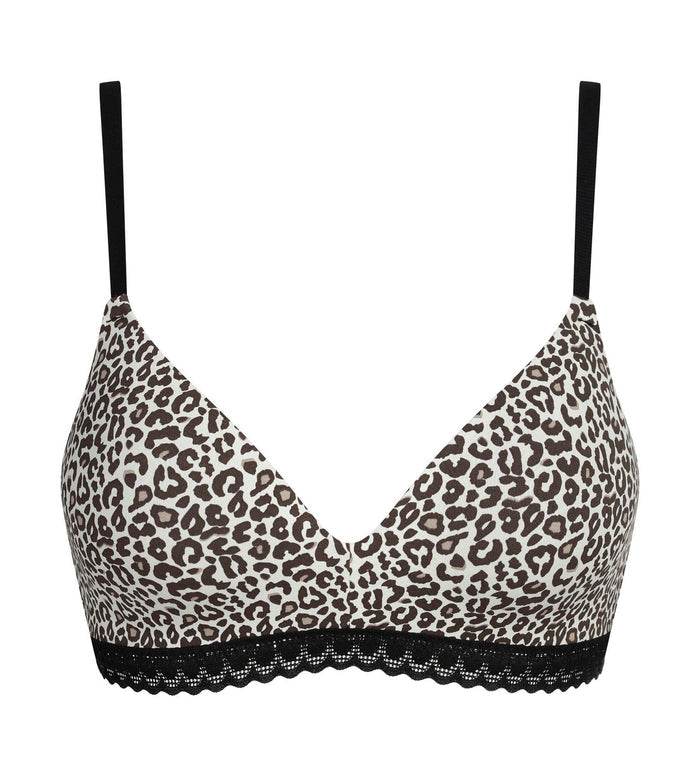 Soutien-gorge paddé sans armatures en microfibre léopard Dim Daily Micro