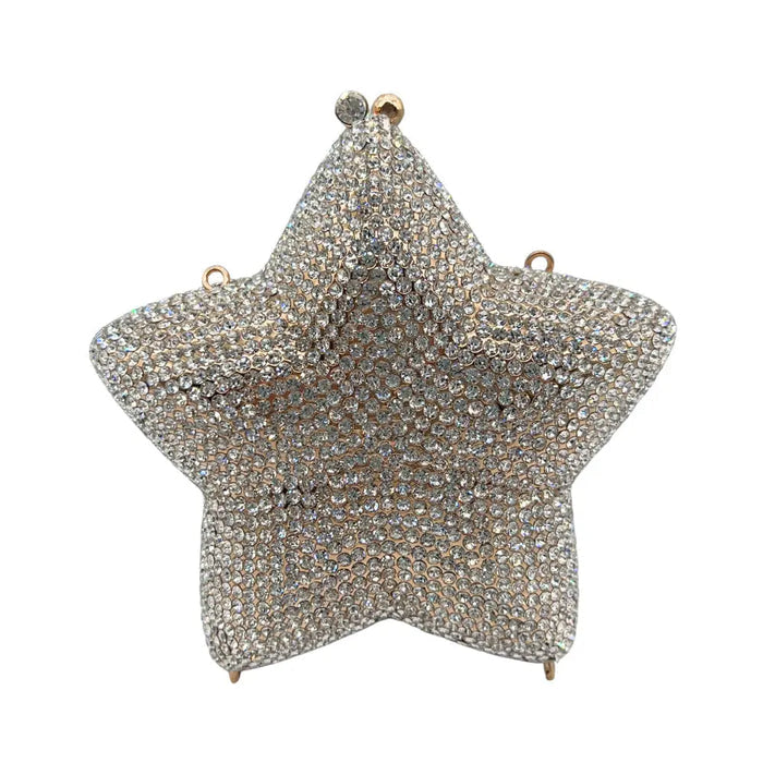 Sparkling Star Shaped Rhinestone Evening Clutch Bag HB033 Sheer Fairy