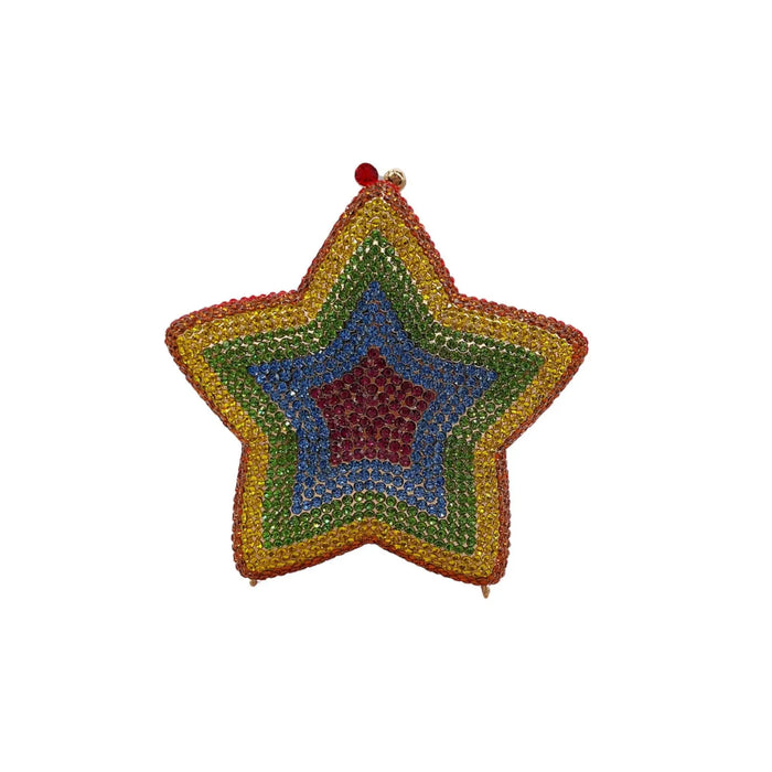 Sparkling Star Shaped Rhinestone Evening Clutch Bag HB033 Sheer Fairy