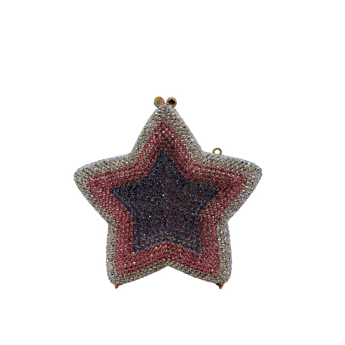 Sparkling Star Shaped Rhinestone Evening Clutch Bag HB033 Sheer Fairy