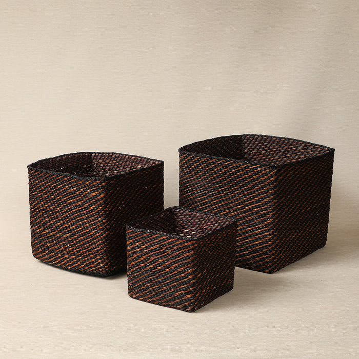 Square Black and Brown Basket