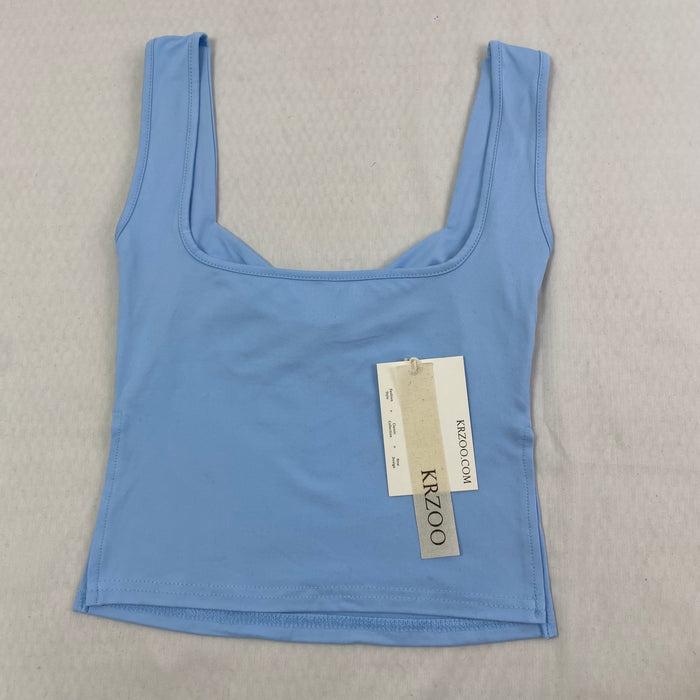 Square-neck wrinkled halter-neck backless T-shirt