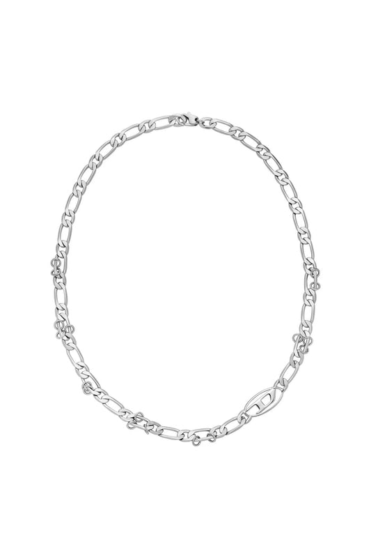Stainless Steel and Brass Chain Necklace