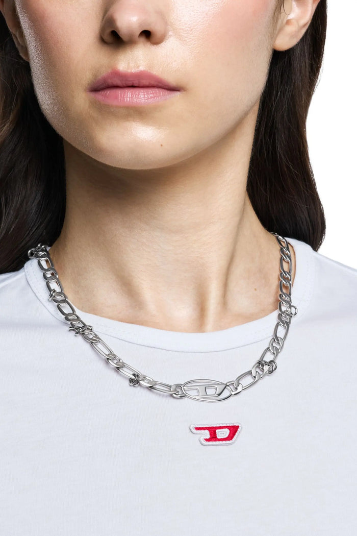 Stainless Steel and Brass Chain Necklace