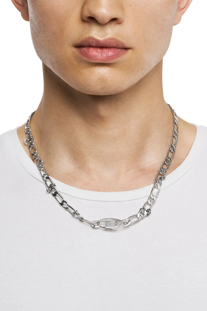 Stainless Steel and Brass Chain Necklace