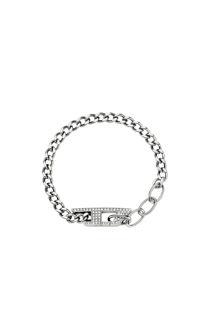 Stainless steel glitz chain bracelet