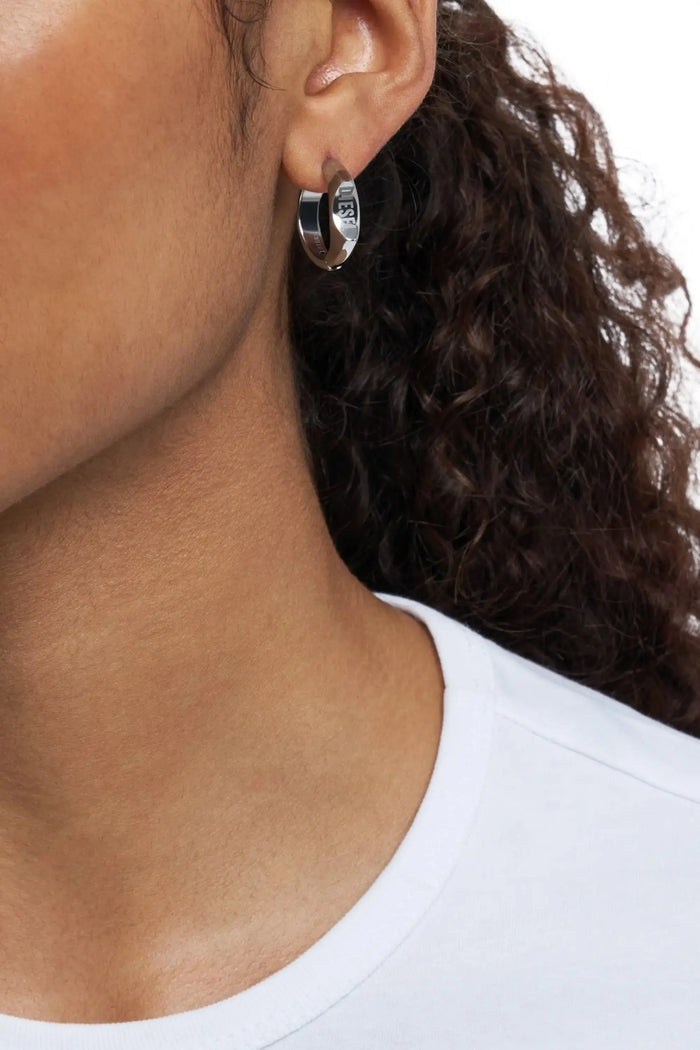 Stainless steel hoop earring