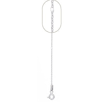 Sterling Silver 4cm Chain with Bead 17" & 19"