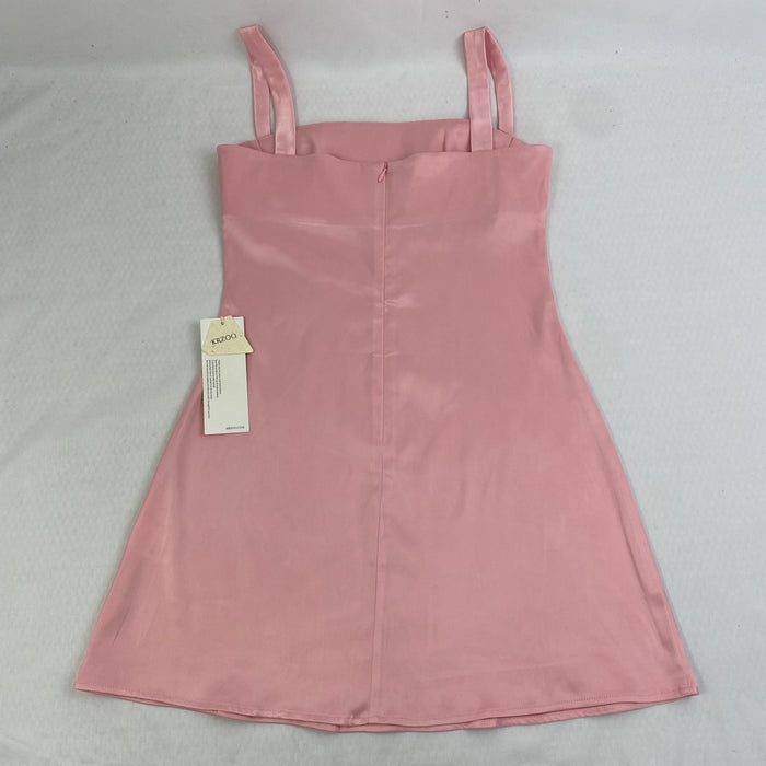 Strapless halter top with open back short dress