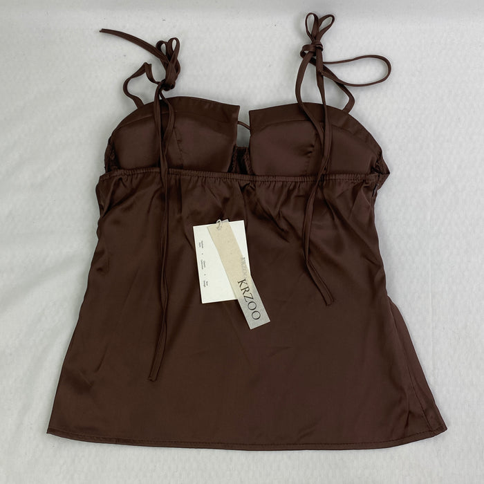 Strapless racerback crop top with a fitted waist design
