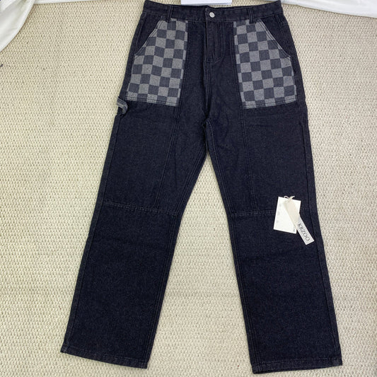 Striped wide-leg high street trousers