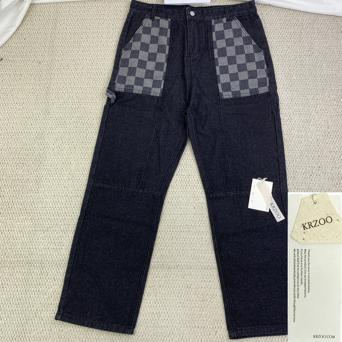 Striped wide-leg high street trousers