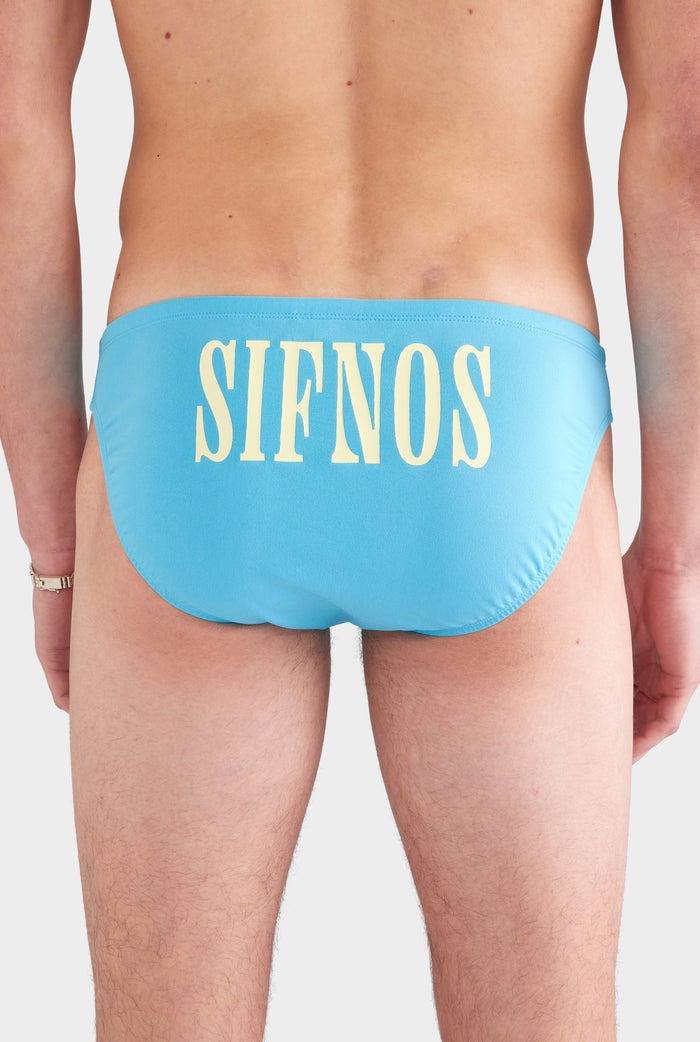 Swim Brief - Sifnos/Aquarius Blue