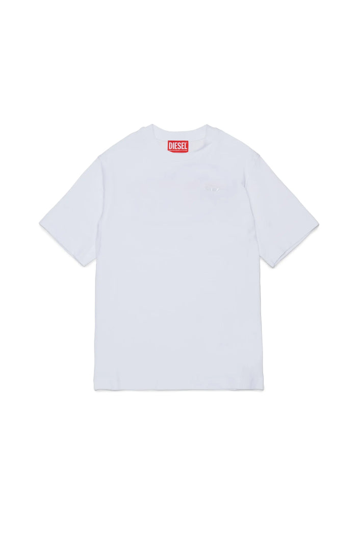T-shirt with Oval D embroidery and flock print