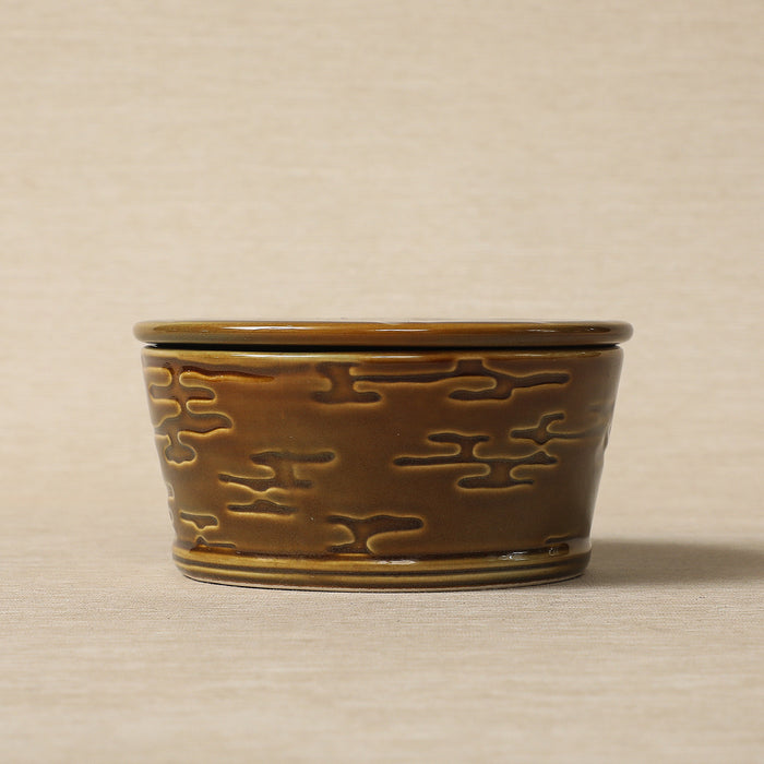 Taio-Yara Round Box in Lagoon Glaze
