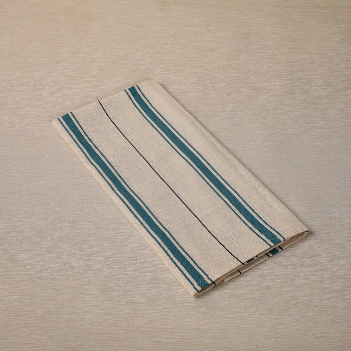 Teal stripe kitchen towel